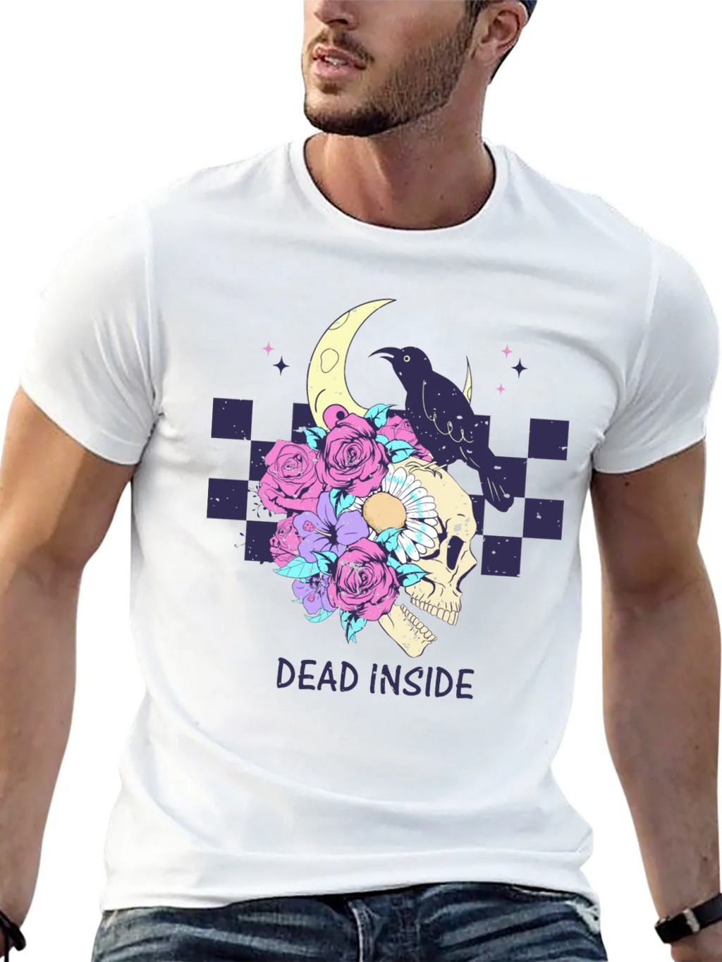 Dead Inside Raven Skull T-Shirt product image 12