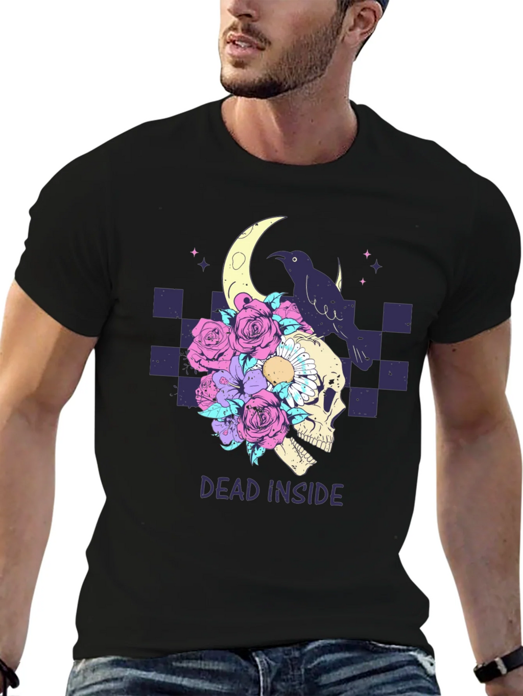 Dead Inside Raven Skull T-Shirt product image 6