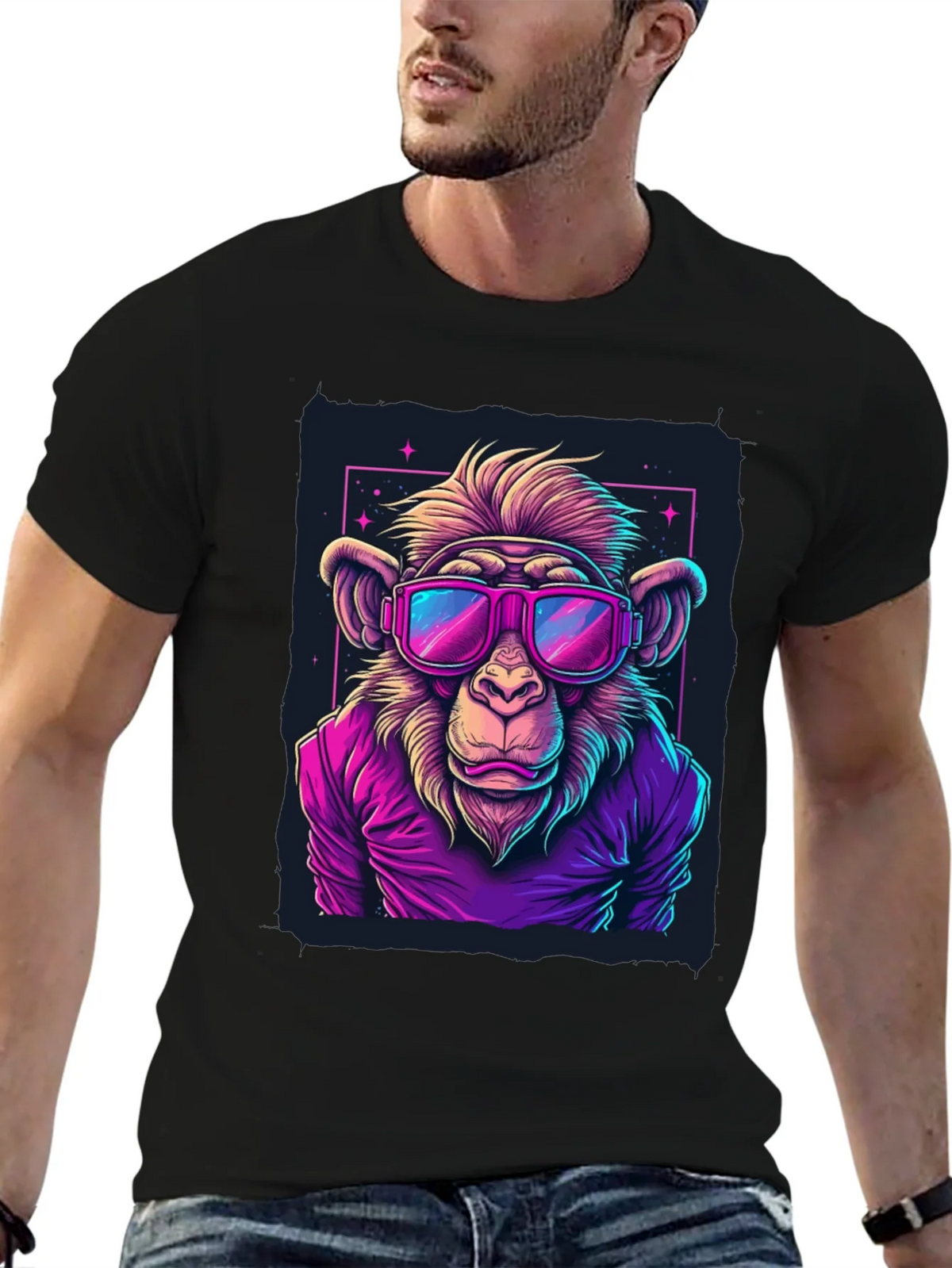 Cool Monkey Graphic Tee - Retro Style product image 6