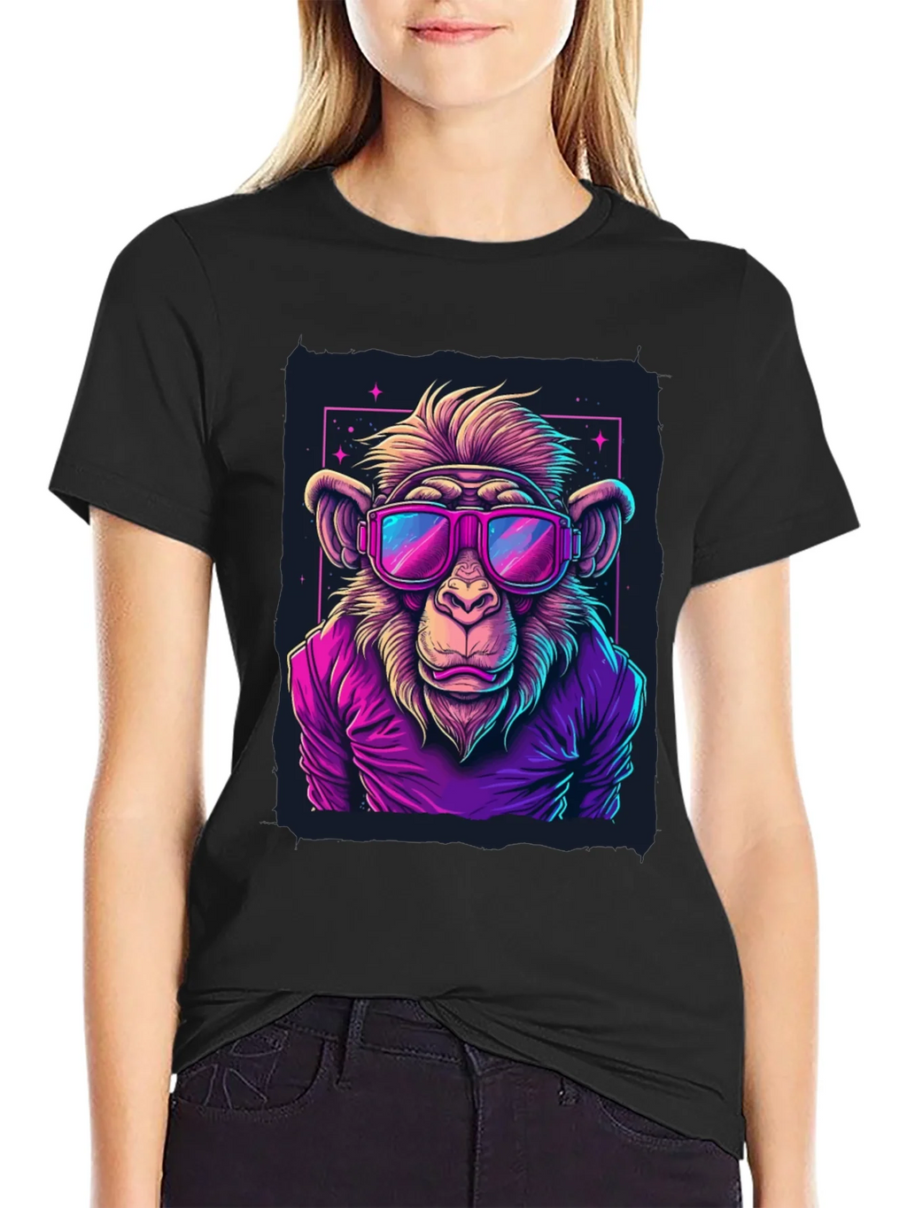 Cool Monkey Graphic Tee - Retro Style product image 2