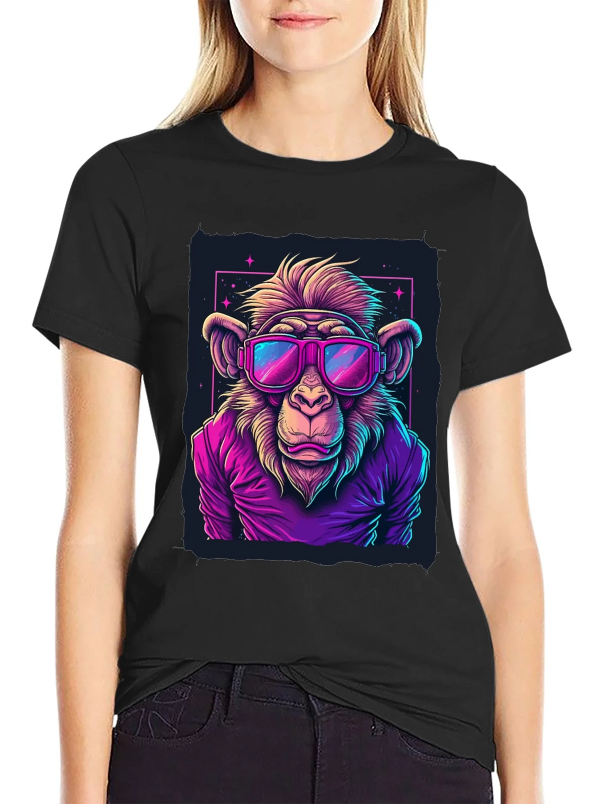 Cool Monkey Graphic Tee - Retro Style product image 2