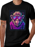 Cool Monkey Graphic Tee - Retro Style product image 1