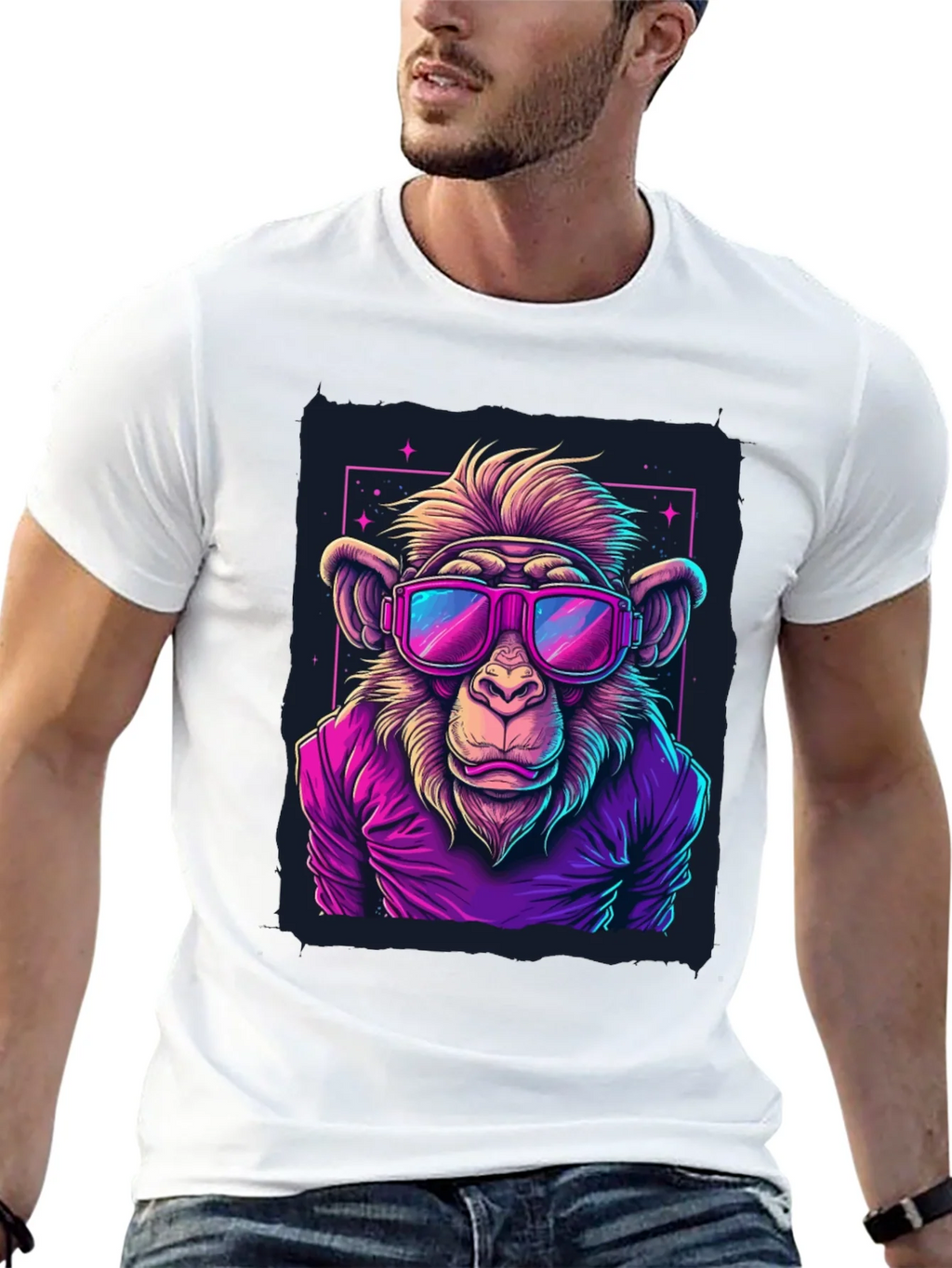 Cool Monkey Graphic Tee - Retro Style product image 12