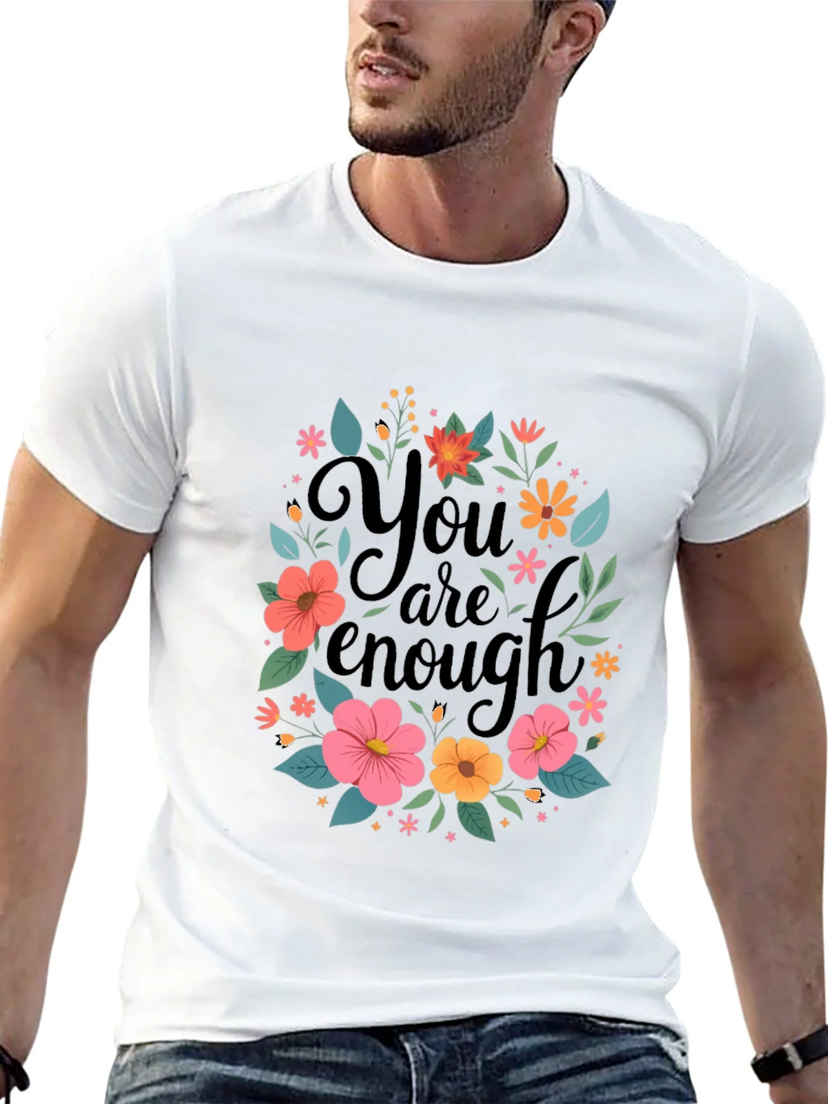 Floral You Are Enough Graphic Tee product image 12