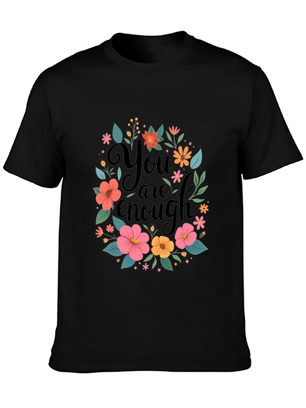 Floral You Are Enough Graphic Tee product image 3
