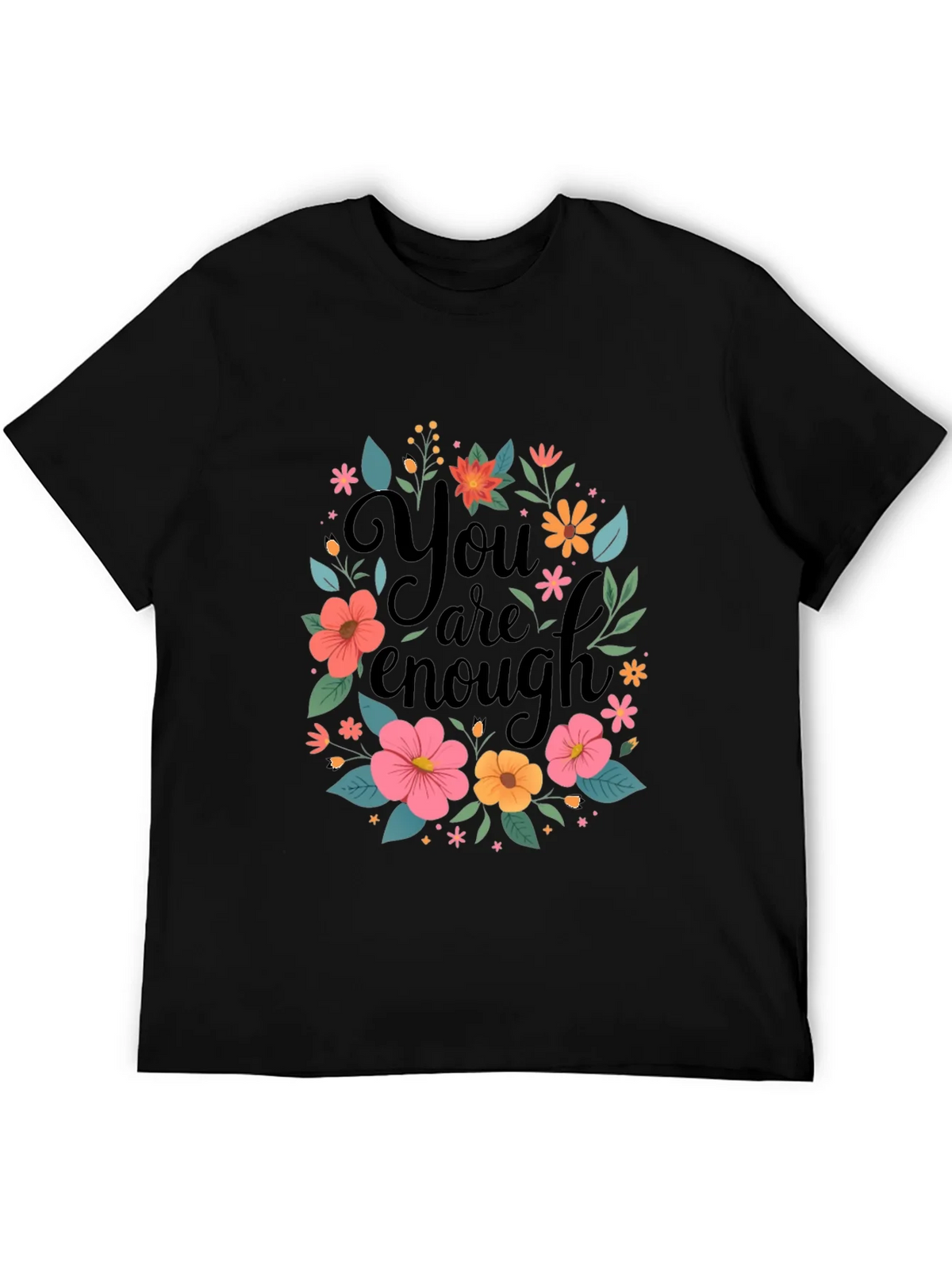 Floral You Are Enough Graphic Tee product image 5