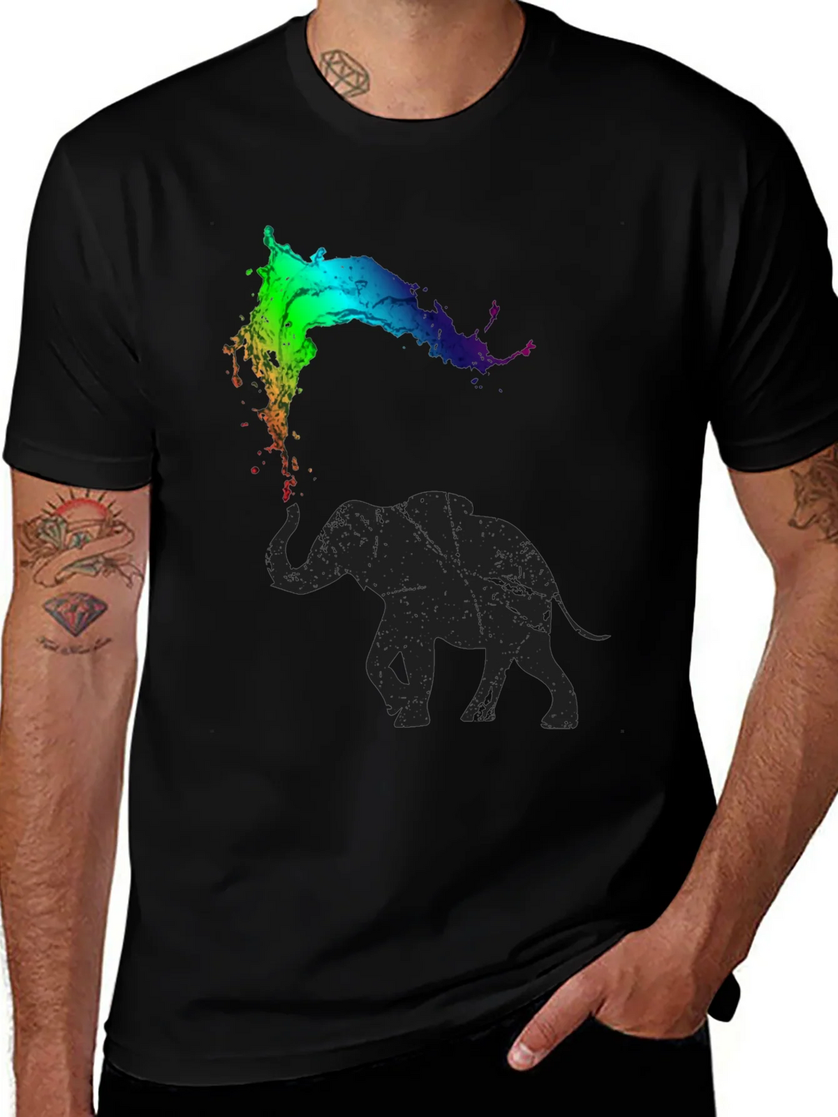 Elephant Rainbow Splash Tee product image 1