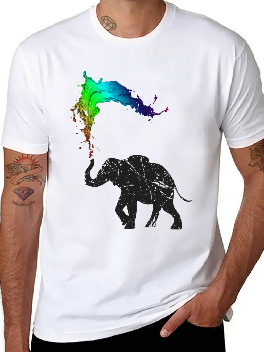 Elephant Rainbow Splash Tee product image 7