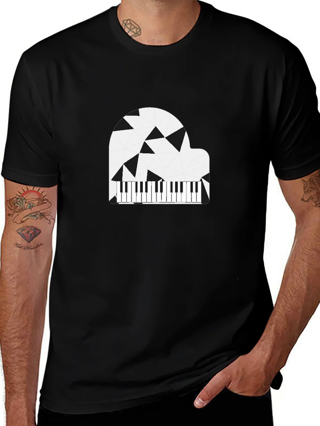 Abstract Piano Graphic T-Shirt product image 1