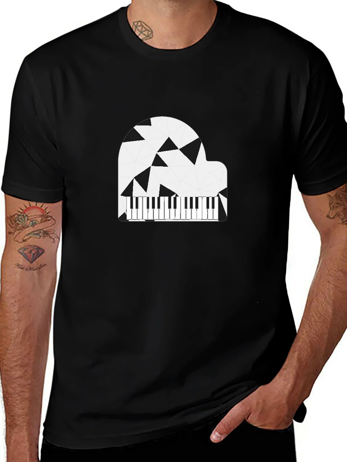 Abstract Piano Graphic T-Shirt product image 1