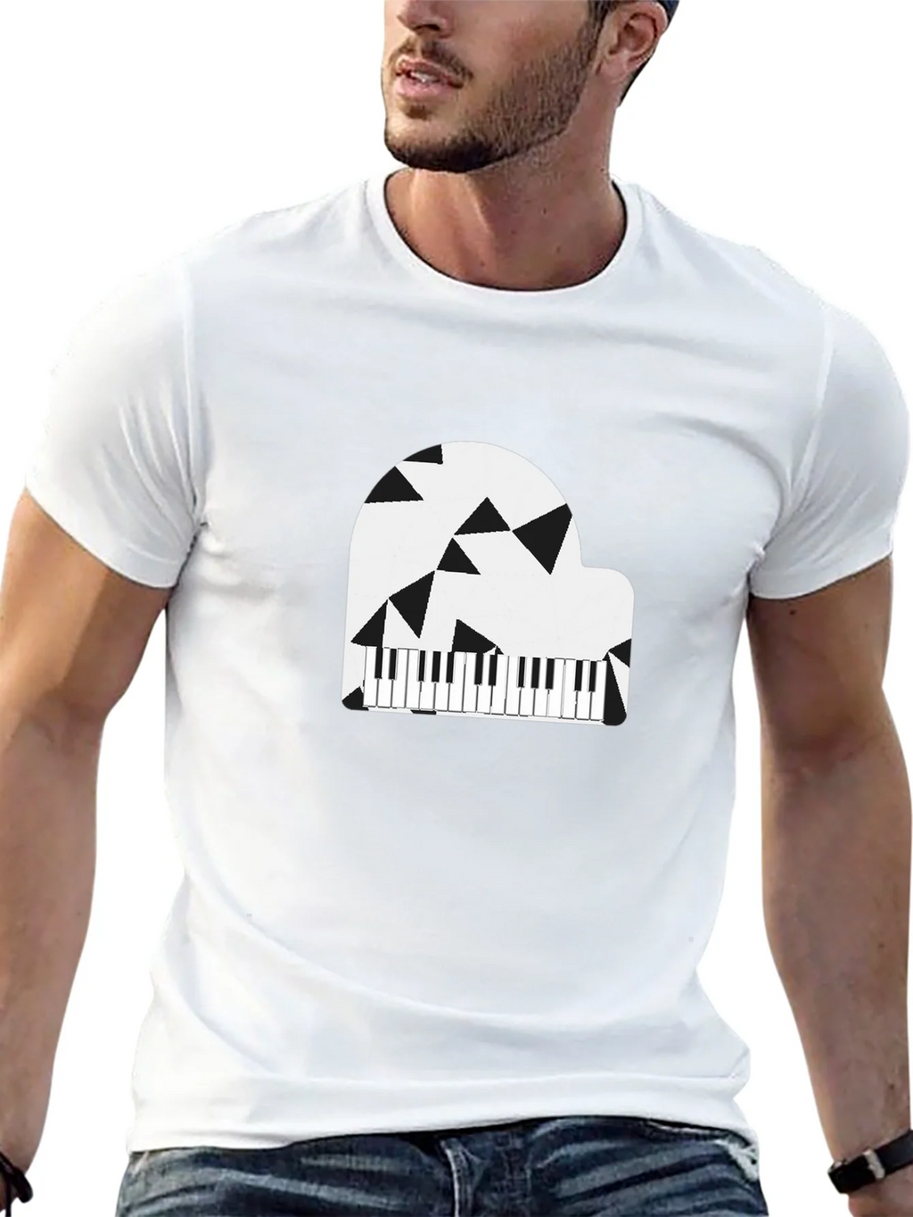Abstract Piano Graphic T-Shirt product image 8