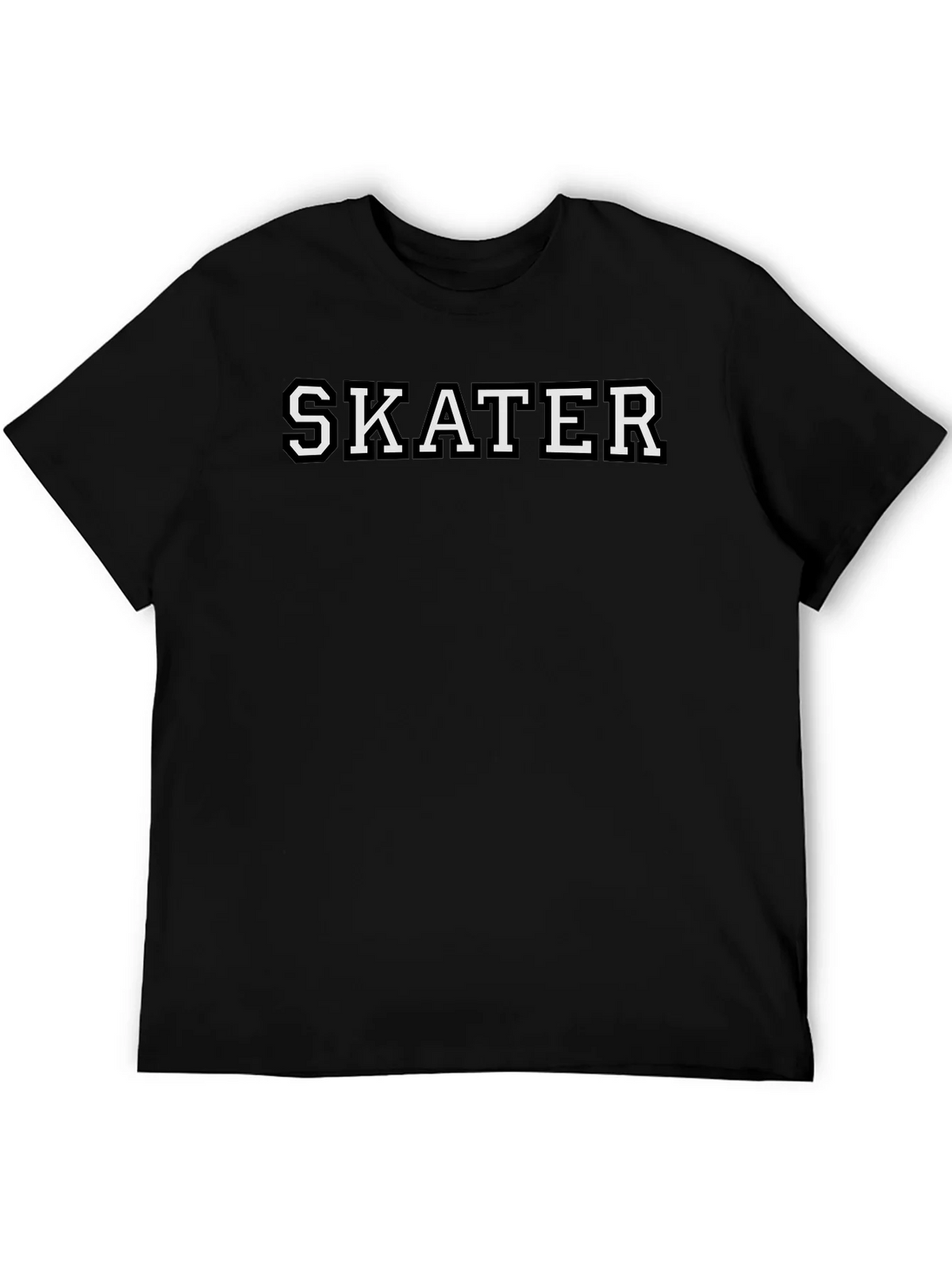 Skater Graphic T-Shirt - Black Cotton Tee product image 1