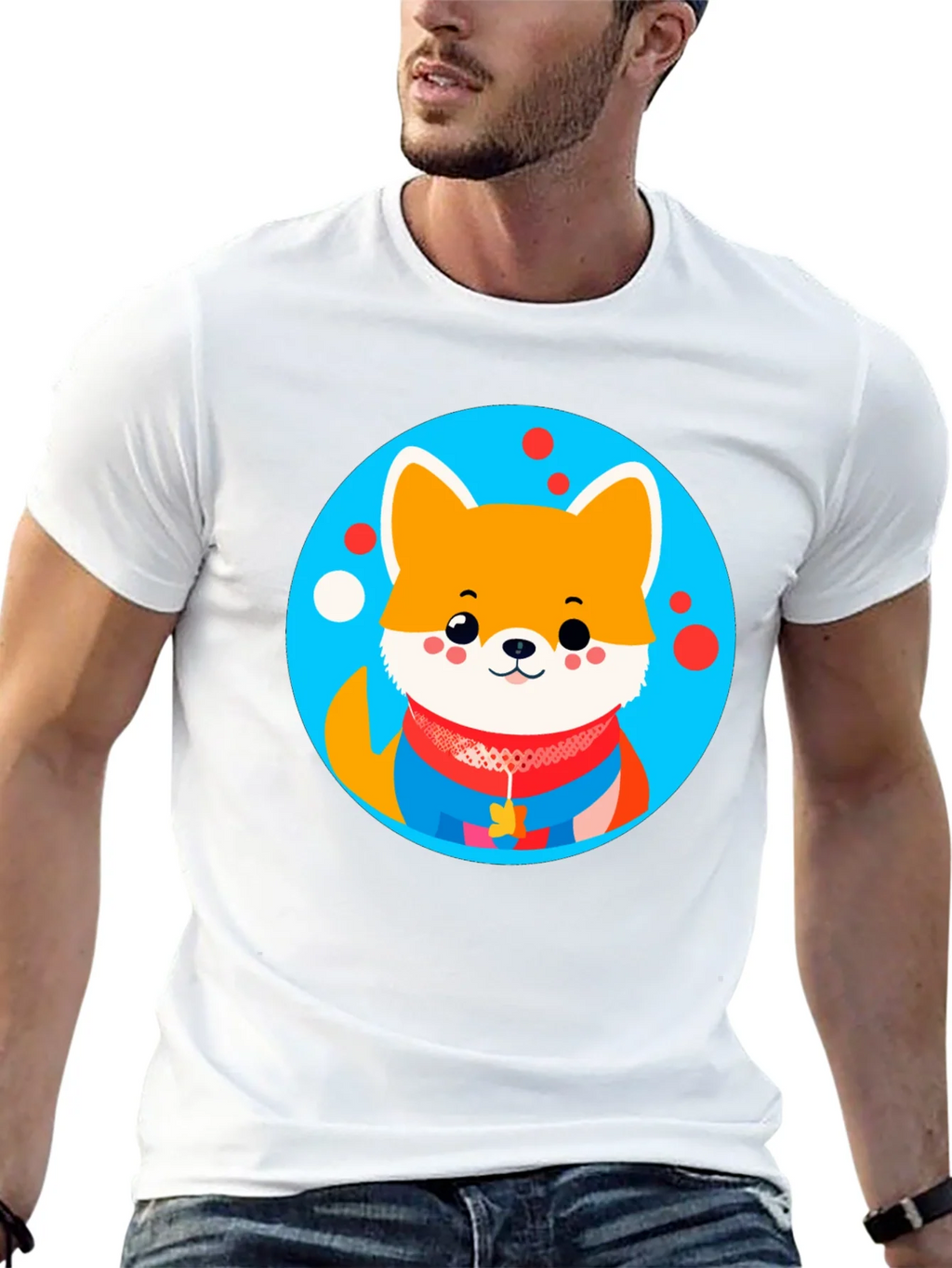 Cute Dog Graphic Tee - Black Crew Neck Unisex T-Shirt product image 12