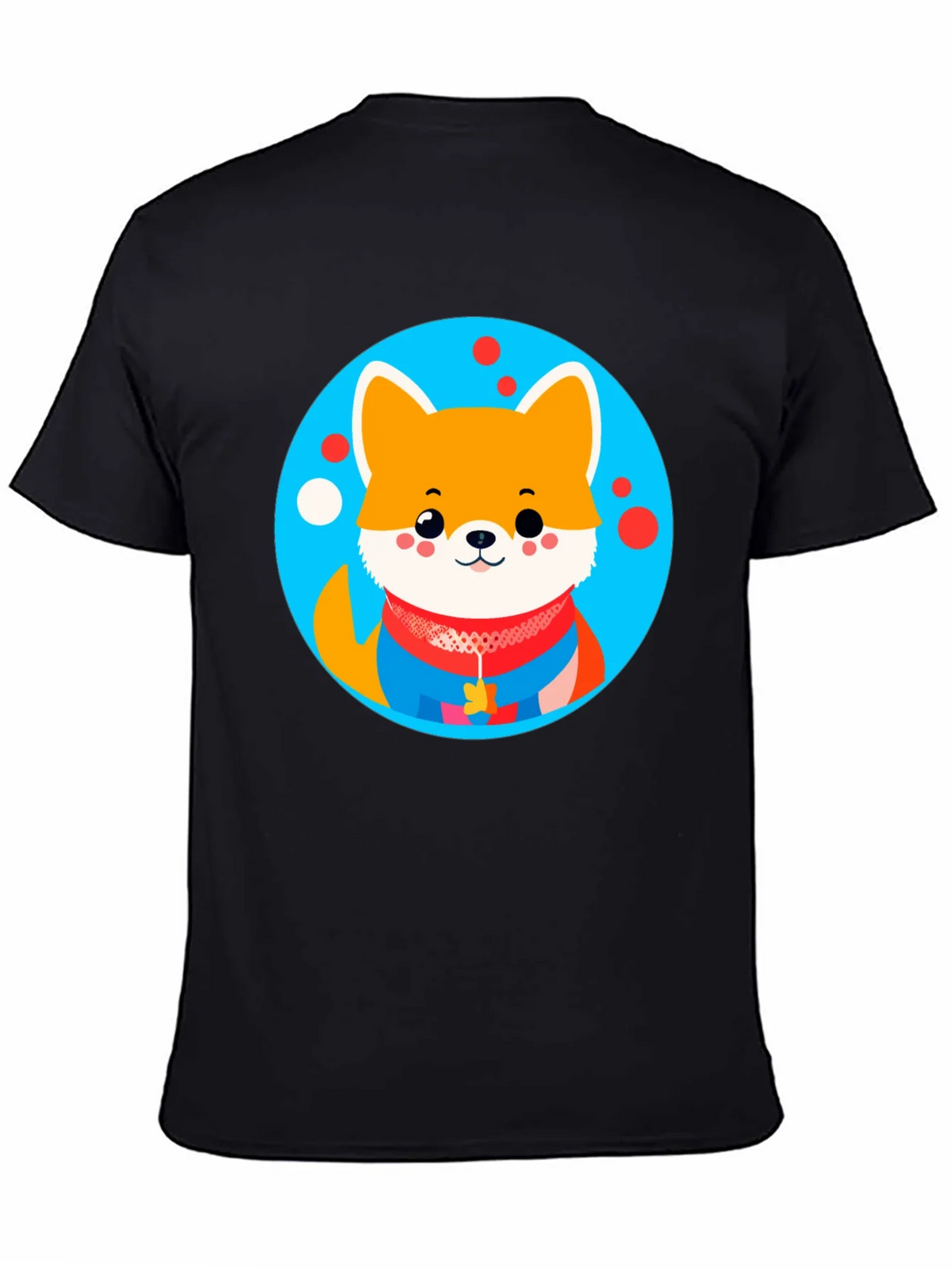 Cute Dog Graphic Tee - Black Crew Neck Unisex T-Shirt product image 4