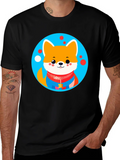 Cute Dog Graphic Tee - Black Crew Neck Unisex T-Shirt product image 1