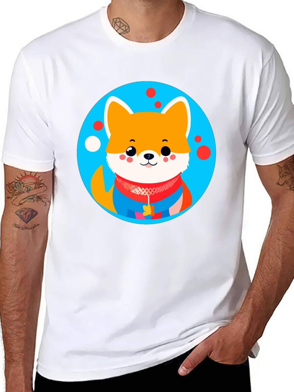 Cute Dog Graphic Tee - Black Crew Neck Unisex T-Shirt product image 7