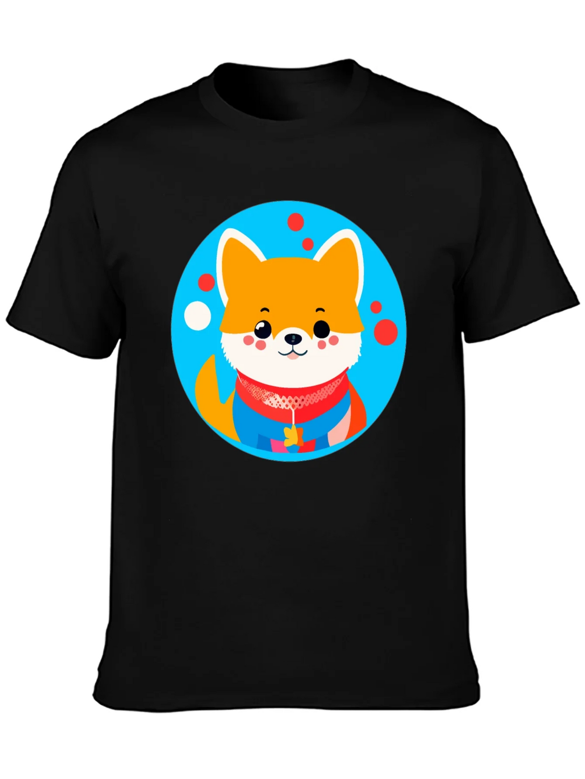 Cute Dog Graphic Tee - Black Crew Neck Unisex T-Shirt product image 3