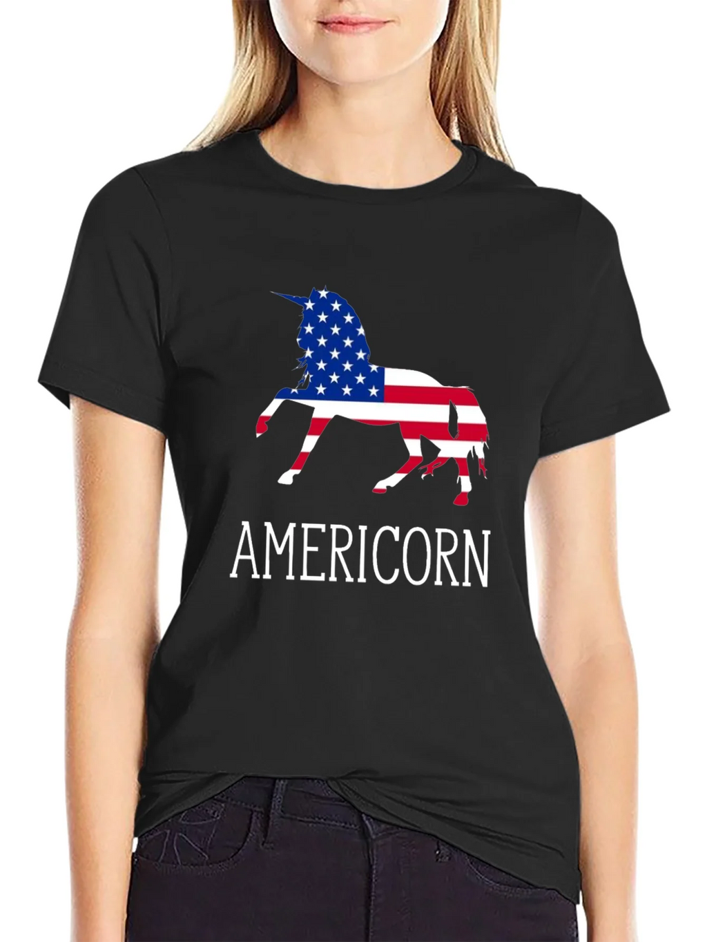 Americorn USA Flag Unicorn T-Shirt product image 2