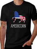 Americorn USA Flag Unicorn T-Shirt product image 1