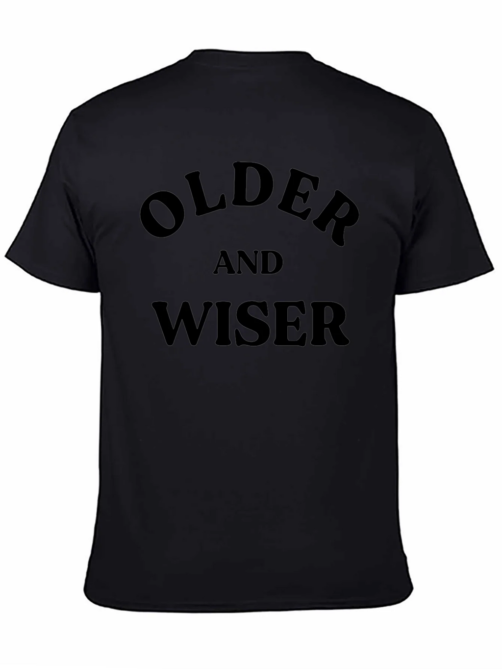 Older and Wiser Graphic Tee - Black Cotton T-Shirt product image 4