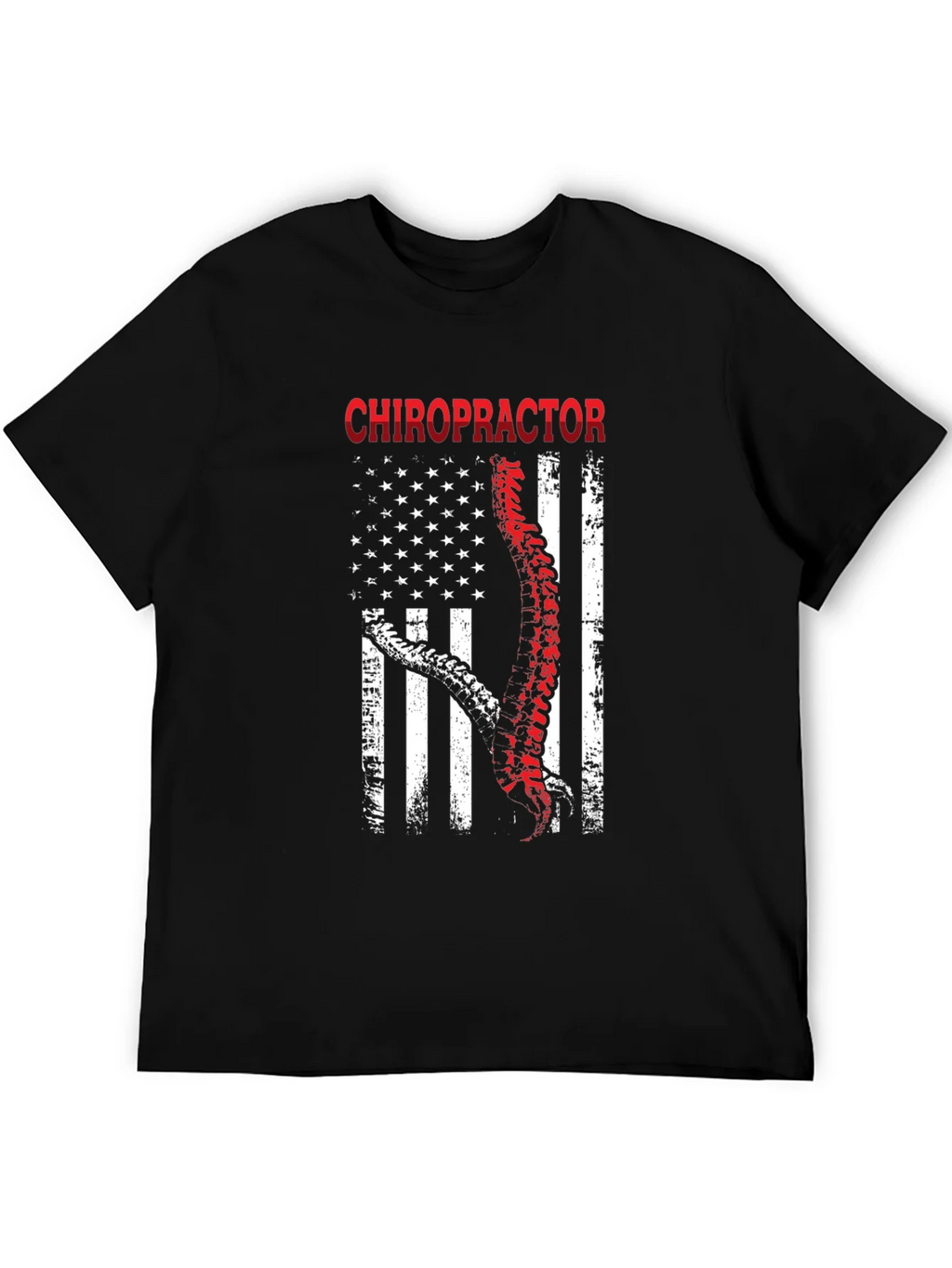Chiropractor American Flag Graphic T-Shirt product image 5
