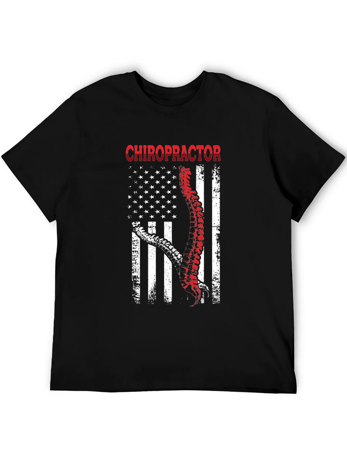 Chiropractor American Flag Graphic T-Shirt product image 5