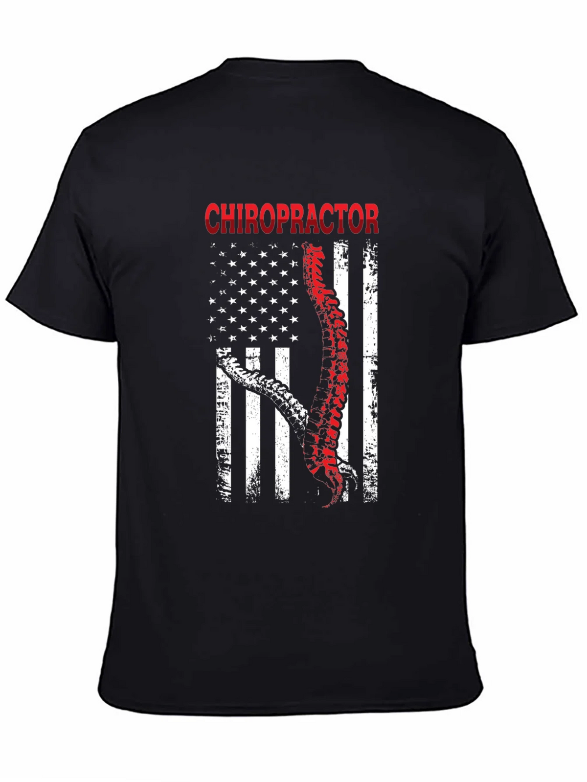 Chiropractor American Flag Graphic T-Shirt product image 4