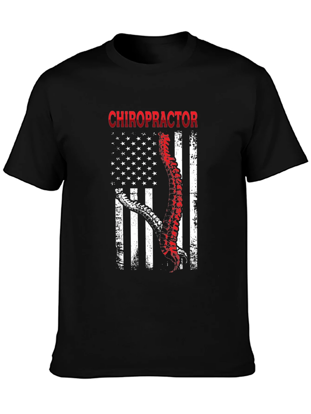 Chiropractor American Flag Graphic T-Shirt product image 3