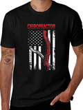 Chiropractor American Flag Graphic T-Shirt product image 1