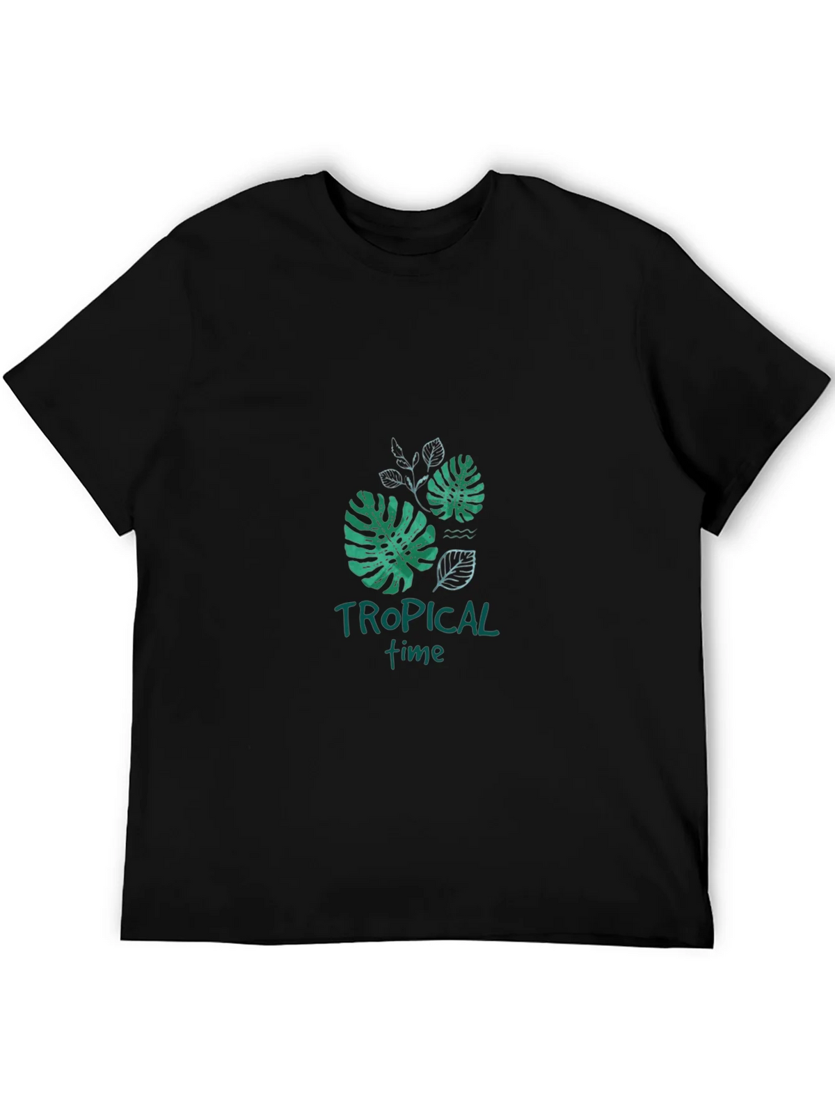 Tropical Time Black Graphic Tee product image 4