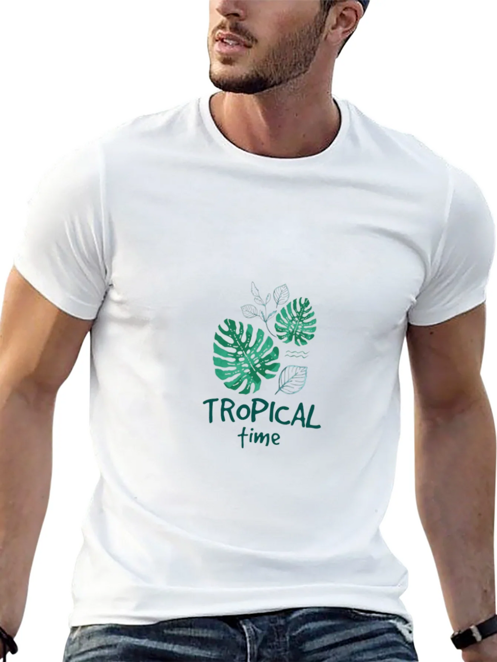 Tropical Time Black Graphic Tee product image 8