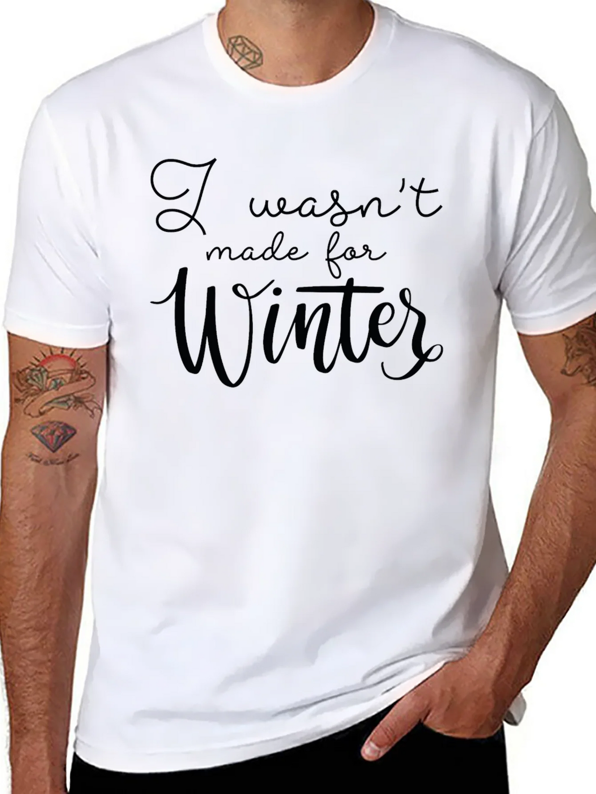 I Wasnt Made For Winter Black T-Shirt product image 7