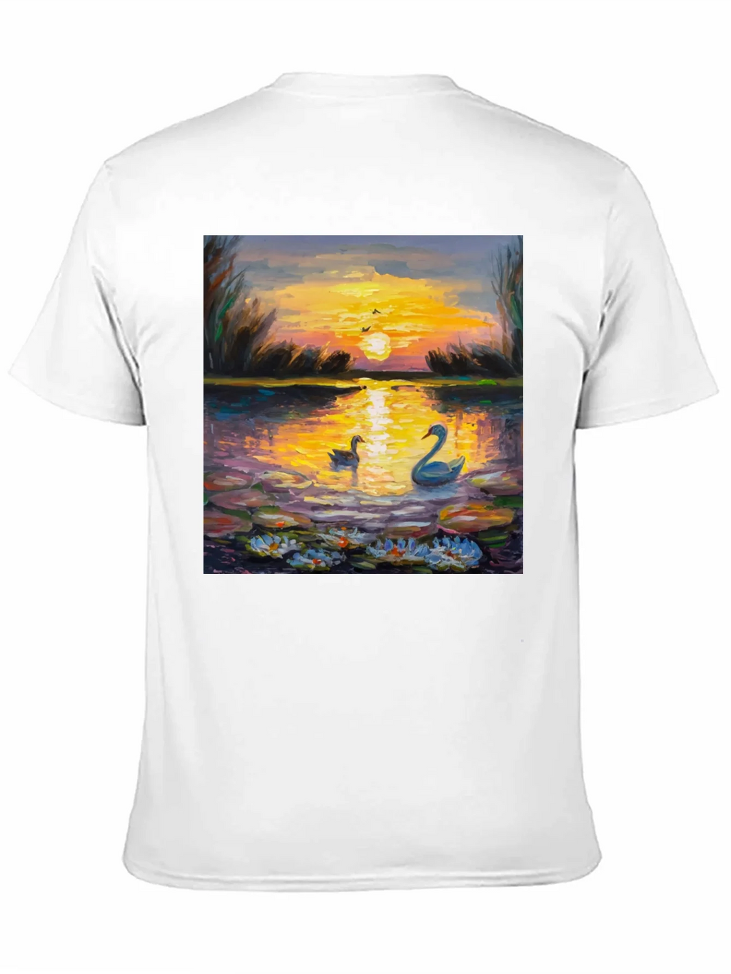 Sunset Swans Graphic Tee - Artistic Impression product image 10