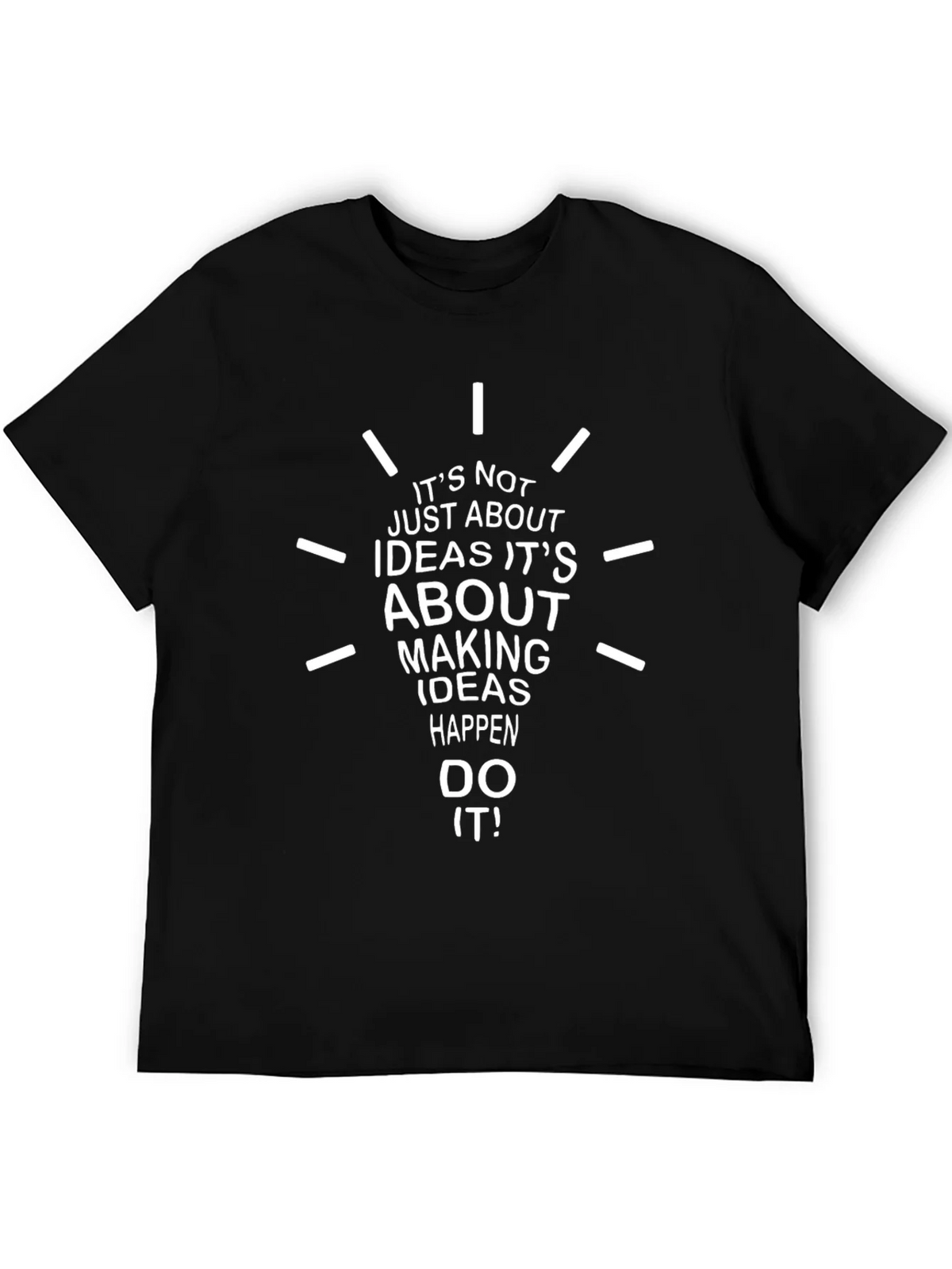 Inspirational Ideas Graphic Tee - Black Cotton Shirt product image 5