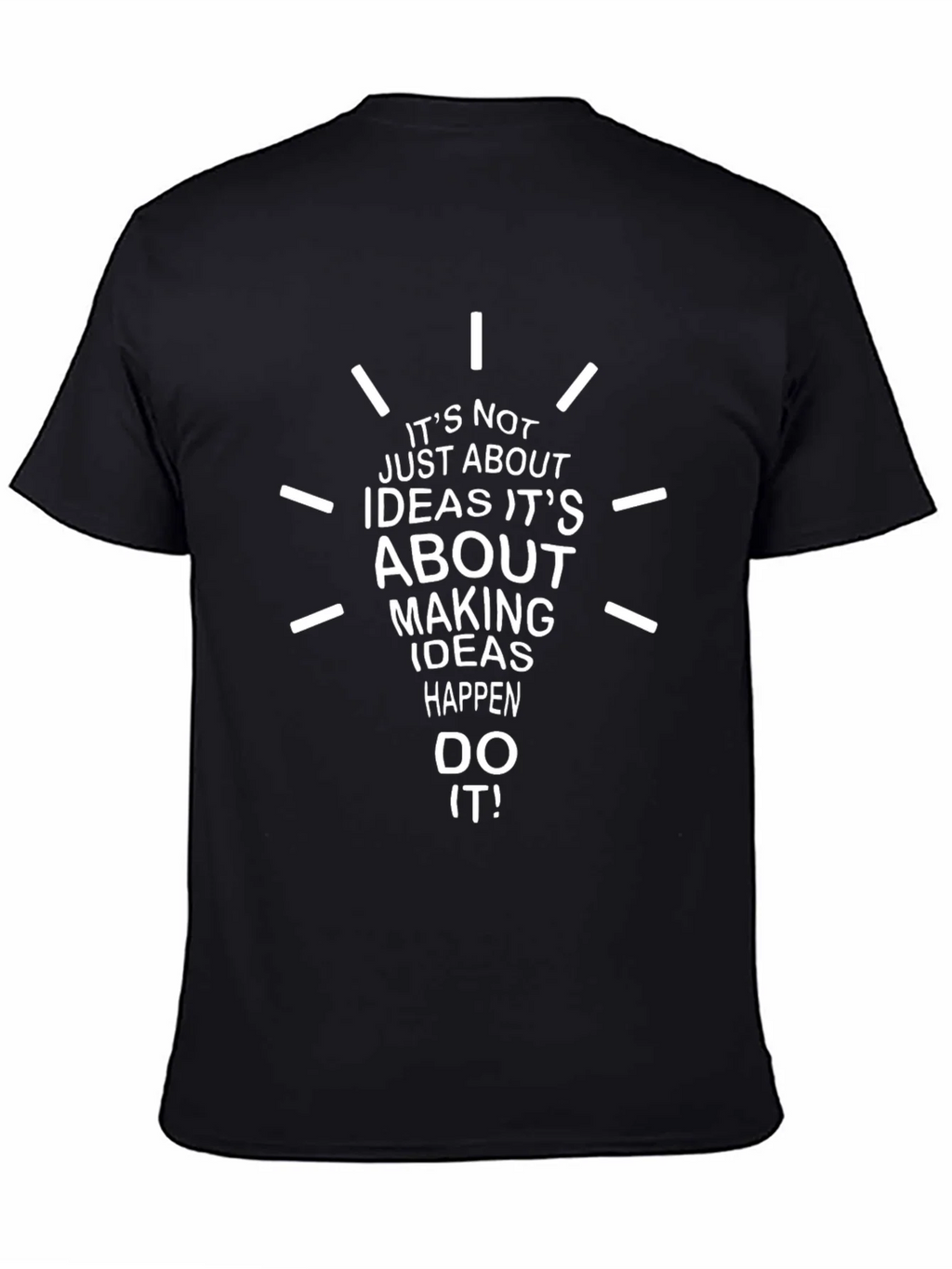Inspirational Ideas Graphic Tee - Black Cotton Shirt product image 4