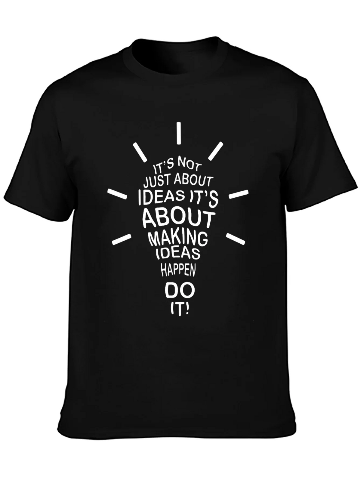 Inspirational Ideas Graphic Tee - Black Cotton Shirt product image 3