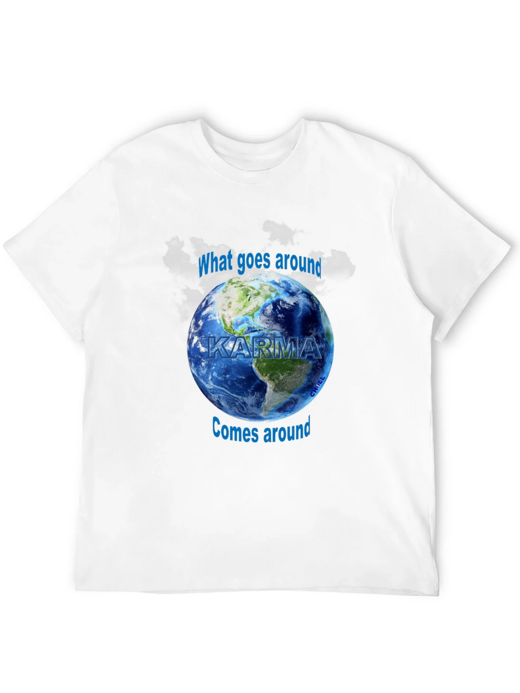 Karma Graphic T-Shirt - What Goes Around Comes Earth Design product image 11