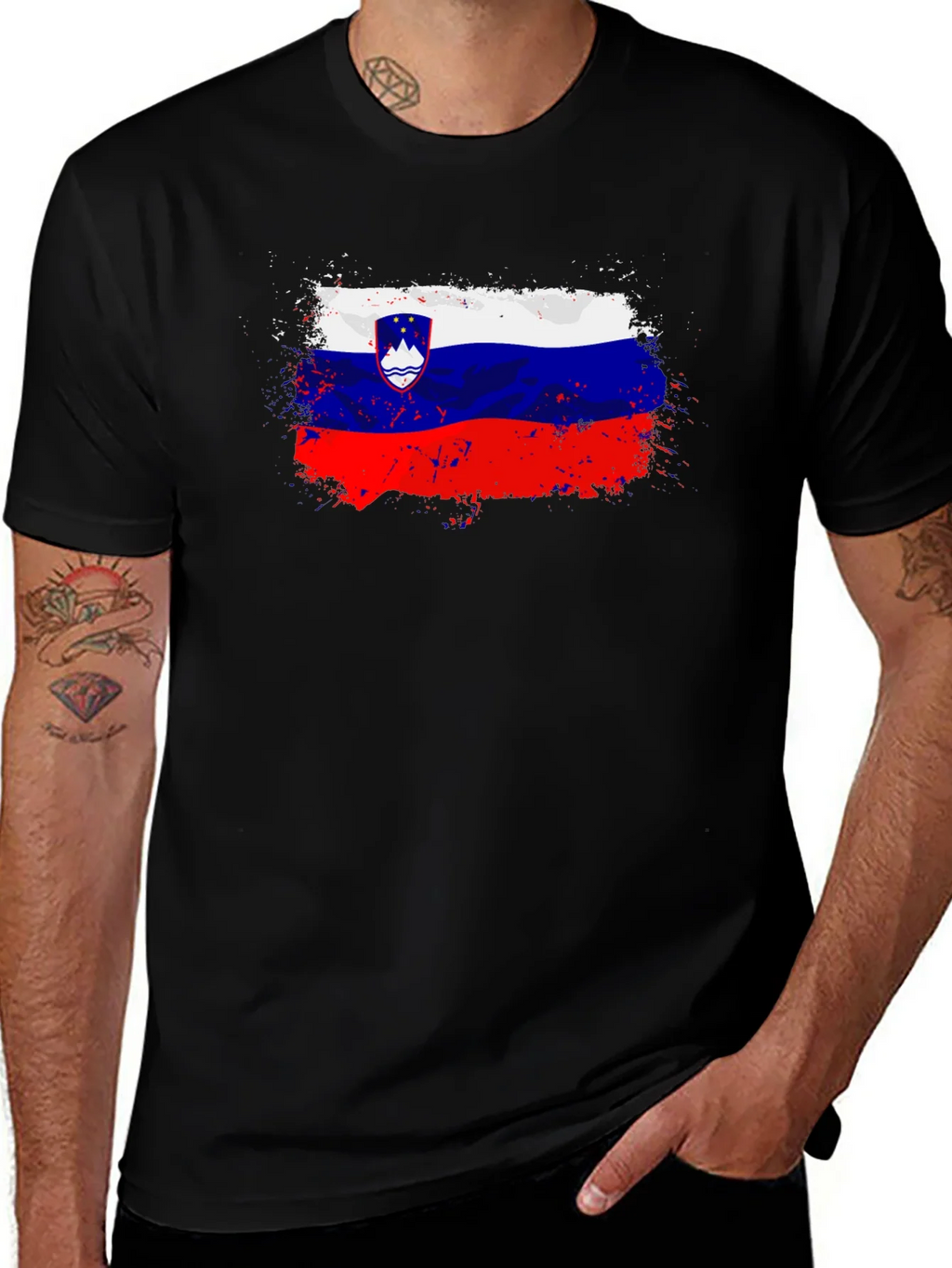 Slovenia Flag T-Shirt - Distressed Design product image 1