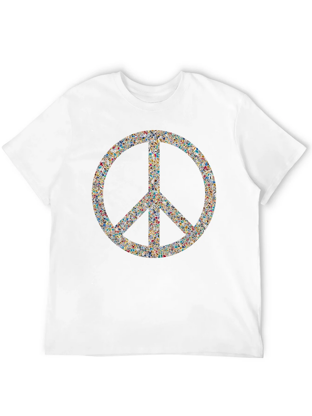 Peace Sign Mosaic Black T-Shirt product image 3