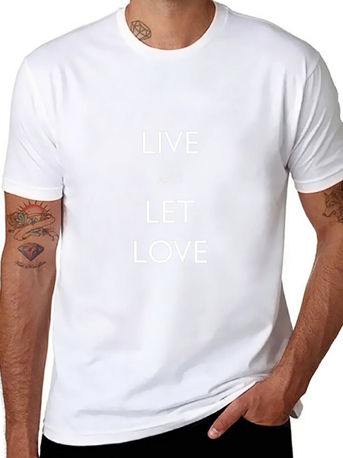 Live and Let Love Black T-Shirt product image 7