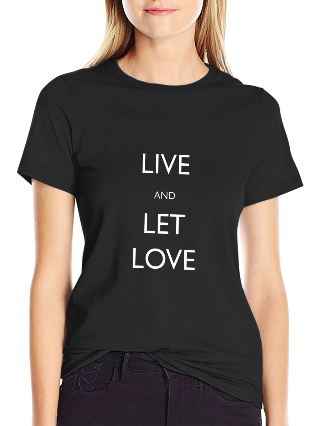 Live and Let Love Black T-Shirt product image 2