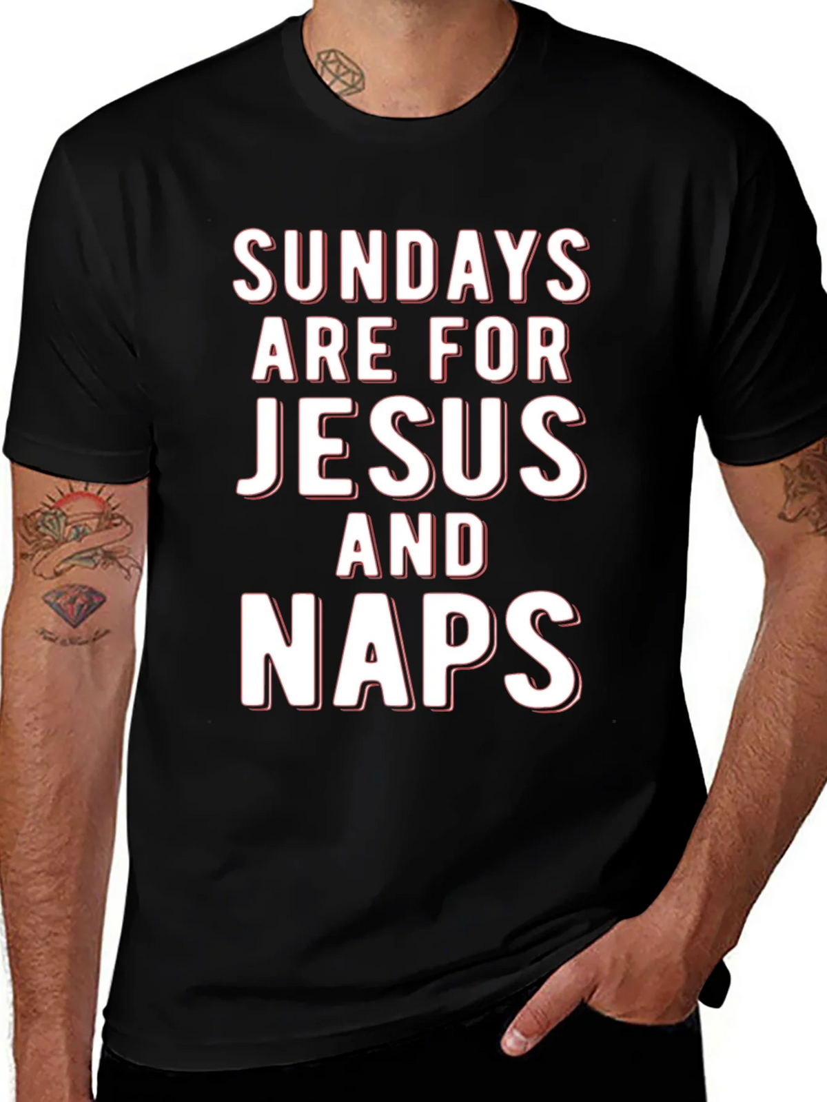 Sundays Are For Jesus And Naps Graphic T-Shirt product image 1