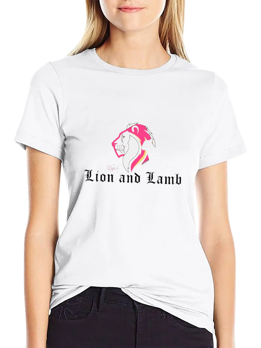 Lion and Lamb Graphic Black Tee product image 8