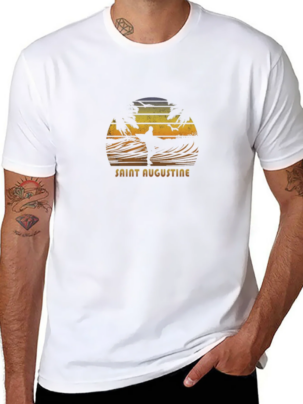 Saint Augustine Surfer Graphic T-Shirt product image 7