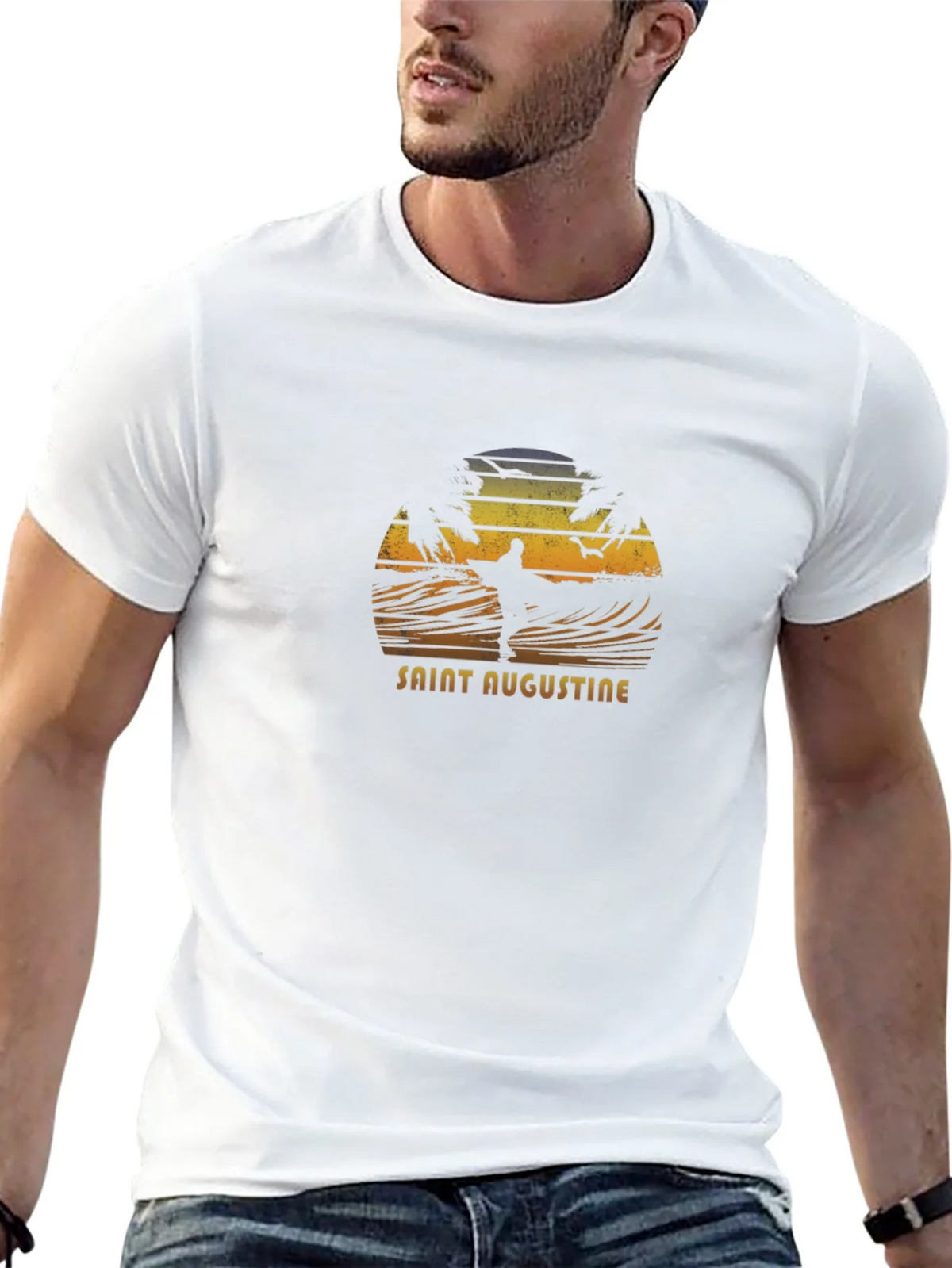 Saint Augustine Surfer Graphic T-Shirt product image 12