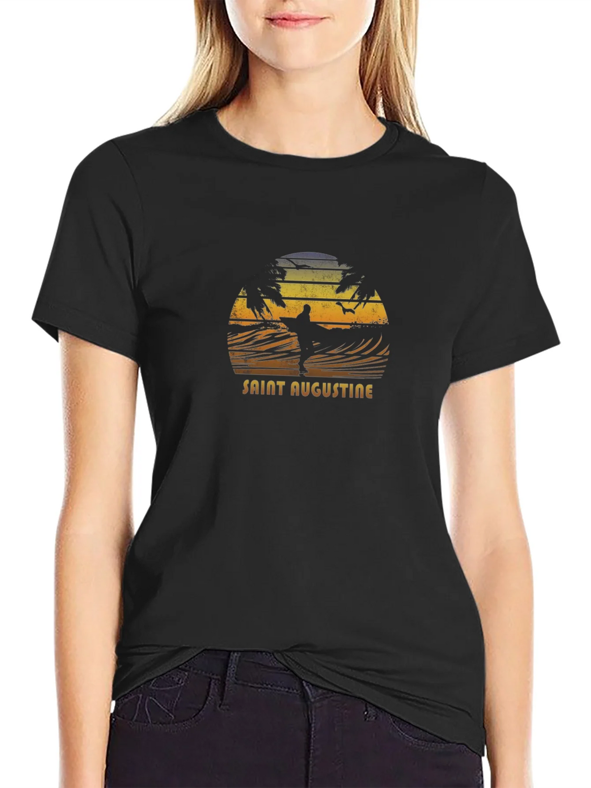 Saint Augustine Surfer Graphic T-Shirt product image 2