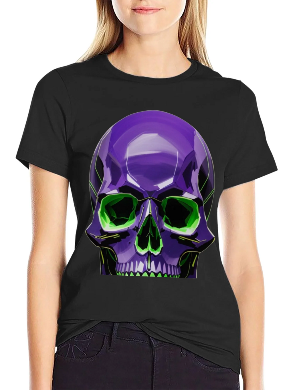 Neon Skull Graphic Tee - Stylish Bold Design product image 2