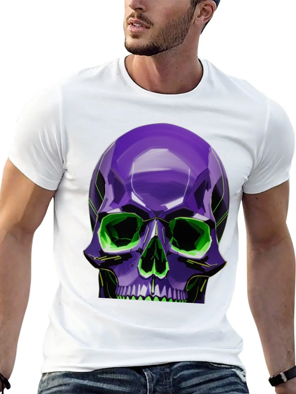Neon Skull Graphic Tee - Stylish Bold Design product image 12