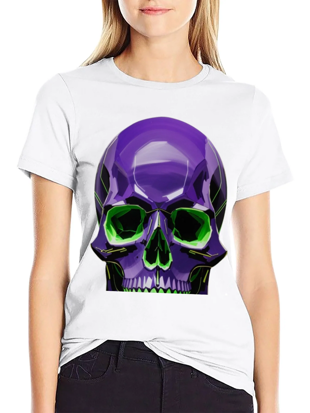 Neon Skull Graphic Tee - Stylish Bold Design product image 8