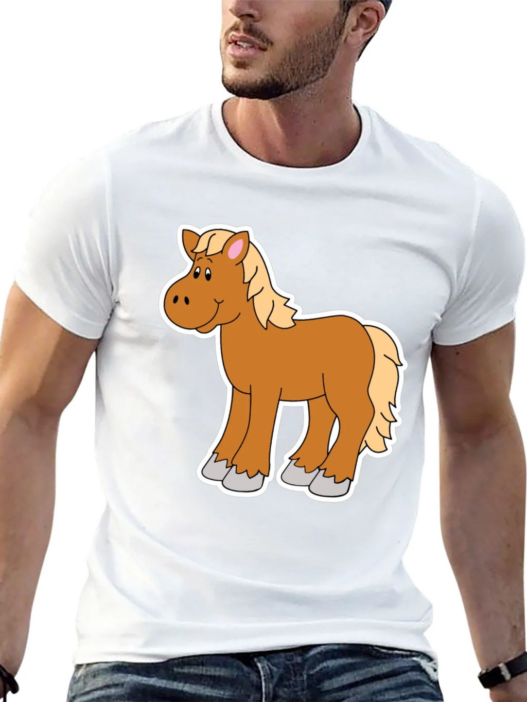 Cartoon Horse Graphic Tee - Black Unisex Shirt product image 12